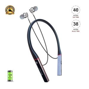 Hitage NBT-6578+ Stylish Series 25 Hours Music Playtime 41 Hours Talktime Grate Design Orignal Sound Wireless Neckband Bluetooth Headset (Silver, in The Ear) - Image 4