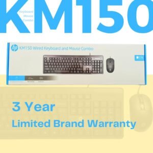 HP KM150 Wired Keyboard and Mouse Combo Full-Size Keyboard, 1600 DPI Ergonomic Optical Sensor Mouse, Instant USB Plug-and-Play, 12 Shortcut Keys, Adjustable Slope Keyboard (3-Years Warranty) - Image 5