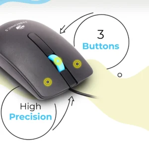 Zebronics Zeb-Junggle Wired USB Mouse, 3-Button, 1200 DPI Optical Sensor, Plug & Play, for Windows/Mac - Image 5