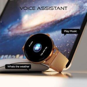 Fire-Boltt Phoenix Ultra Luxury Stainless Steel, Bluetooth Calling Smart Watch, AI Voice Assistant, Metal Body with 120+ Sports Modes, SpO2, Heart Rate Monitoring (Gold) - Image 3