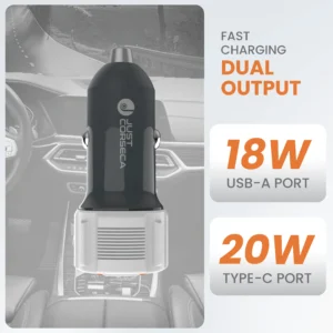 SSpeed Charger A+C 20 car charger Without Cable White - Image 4
