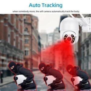 Full HD1080P Wi-Fi IP66 PTZ v380 PRO Camera Pan Tilt Surveillance Camera, Two Way Audio/Motion Detection/Best Night Vision/Waterproof CCTV Camera Support Upto 128G SD,White - Image 6