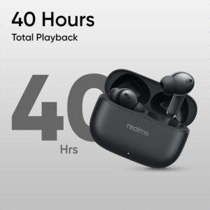 realme Buds T310 Truly Wireless in-Ear Earbuds with 46dB Hybrid ANC, 360° Spatial Audio, 12.4mm Dynamic Bass Driver, Upto 40Hrs Battery and Fast Charging (Vibrant Black) - Image 6