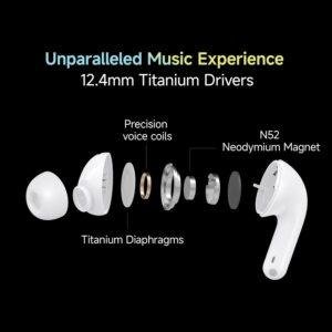 Redmi Buds 5C Bluetooth TWS in Ear Earbuds, Up to 40Db Hybrid Noise Cancellation, Quad Mic, Custom Eq, 10Mins Charge for 2Hours Life, Up to 36Hrs Playback, Gaming TWS| Acoustic Black - Image 5