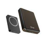 EVM EnMag Mini 5000mAh Mag-Safe Power Bank with 15W Magnetic Wireless Charging, 22.5W PD Fast Charging, LED Indicators, and 2-Year Warranty (EVM-P0406-Black)