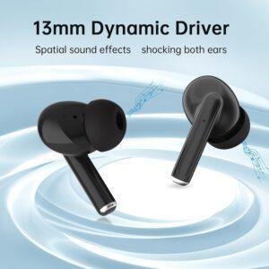 SHKOD Water Dust Resistant Bluetooth 5.3 40ms Low Latency 5mins Fast Charging 26Hour Playtimes, AirLits1 Pro True Wireless in-Ear Earbuds (Interstellar Black) - Image 8
