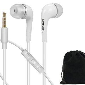 SAMSUNG Headphones 3.5mm Stereo Earphones with Remote and Mic - Original OEM - White - Image 2