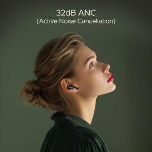 boAt Airdopes 141 ANC(~32dB), 50ms Low Latency, 4Mics ENx,42Hrs Battery, Fast Charge,IPX5, v5.3 Bluetooth TWS in Ear Earbuds Wireless Earphones with mic (Gunmetal Black) - Image 3