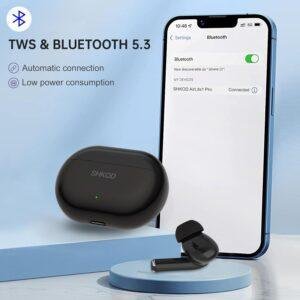 SHKOD Water Dust Resistant Bluetooth 5.3 40ms Low Latency 5mins Fast Charging 26Hour Playtimes, AirLits1 Pro True Wireless in-Ear Earbuds (Interstellar Black) - Image 9
