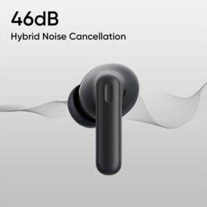 realme Buds T310 Truly Wireless in-Ear Earbuds with 46dB Hybrid ANC, 360° Spatial Audio, 12.4mm Dynamic Bass Driver, Upto 40Hrs Battery and Fast Charging (Vibrant Black) - Image 5