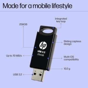 HP 712w 256GB USB 3.2 Flash Drive Black - Image 6