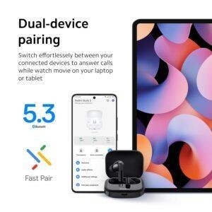 Redmi Buds 5 Bluetooth TWS Earbuds, Up to 46dB Hybrid Noise Cancellation, Quad Mic with AI Call Enhancement, 10mins Charge for 4Hours Life, Up to 38Hrs Playback - Image 5