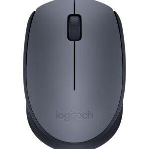Logitech M170 Wireless Mouse, 2.4 GHz with USB Mini Receiver, Optical Tracking, 12-Months Battery Life, Ambidextrous PC/Mac/Laptop - Grey/Black