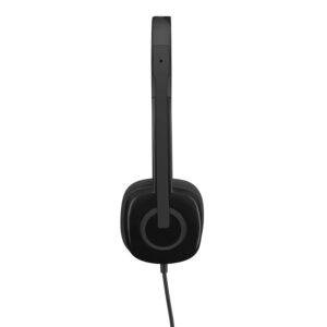 Logitech H151 Wired Headphones On Ear Headphones With Mic (Black) - Image 3