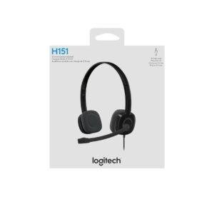 Logitech H151 Wired Headphones On Ear Headphones With Mic (Black) - Image 8