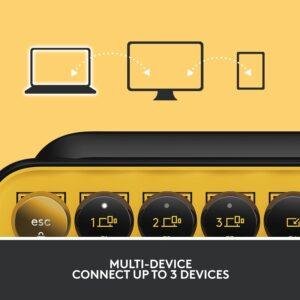 Logitech Pop Keys Mechanical Wireless Keyboard with Customisable Emoji Keys, Durable Compact Design, Bluetooth Or USB Connectivity, Multi-Device, Os Compatible - Blast - Image 7