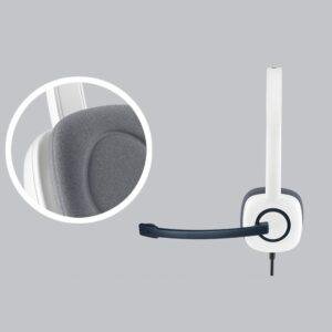 Logitech H150 Wired On Ear Headphones With Mic (White) - Image 4