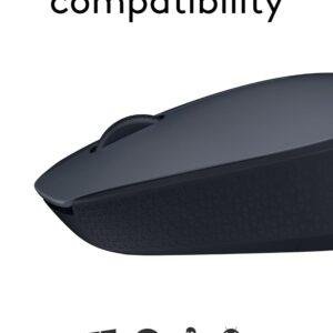 Logitech M170 Wireless Mouse, 2.4 GHz with USB Mini Receiver, Optical Tracking, 12-Months Battery Life, Ambidextrous PC/Mac/Laptop - Grey/Black - Image 6