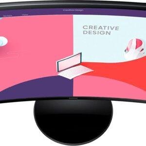 Samsung 24-Inch(59.8cm) FHD, 75 Hz Refresh Rate, 1800R Curved 1,920 X 1,080 LED Monitor, VA Panel, Slim Design, AMD Freesync, Game Mode, Flicker Free, HDMI, Audio Port (LS24C360EAWXXL, Black) - Image 5