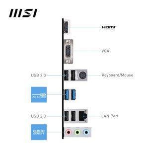 MSI PRO H610M-E Motherboard, Micro-ATX - Supports 14th/13th/12th Gen Intel Core Processors, LGA 1700 - DDR5 Memory Boost 5600MHz/MAX, PCIe 4.0 x16 Slot, M.2 Gen3 Slot - Image 6