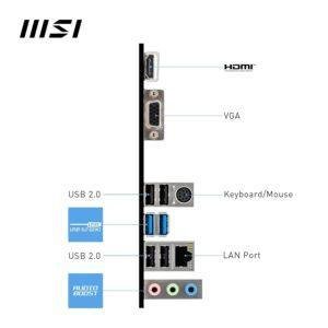 MSI PRO H510M-B Motherboard, Micro-ATX - Supports Intel Core 10th Gen Processors, LGA 1200-2 x DIMMs, 1 x PCIe 3.0 x16, USB 3.2 Gen1, 1G LAN, HDMI 1.4 - Image 6