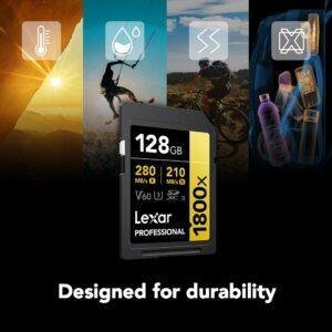 Lexar Profes 1800x SDXC UHS-II U3 V60, 128GB - Image 3