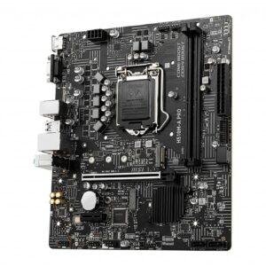 MSI H510M-A PRO Motherboard, Micro-ATX - Supports 11th Gen Intel Core Processors, LGA 1200-2 X DIMMs (3200Mhz), 1 X Pcie 4.0 X16, 1 X M.2 Gen3, USB 3.2 Gen1, 1G LAN, HDMI 2.0B - Image 3