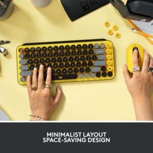 Logitech Pop Keys Mechanical Wireless Keyboard with Customisable Emoji Keys, Durable Compact Design, Bluetooth Or USB Connectivity, Multi-Device, Os Compatible - Blast - Image 6