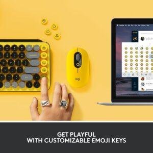Logitech Pop Keys Mechanical Wireless Keyboard with Customisable Emoji Keys, Durable Compact Design, Bluetooth Or USB Connectivity, Multi-Device, Os Compatible - Blast - Image 3
