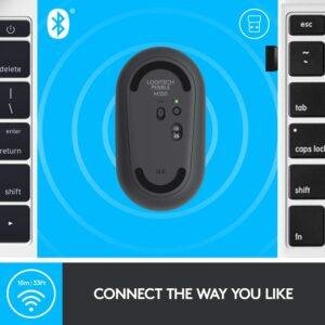 Logitech Pebble Wireless Mouse with Bluetooth or 2.4 GHz Receiver, Silent, Slim Computer Mouse with Quiet Clicks, for Laptop/Notebook/iPad/PC/Mac/Chromebook - Graphite - Image 5