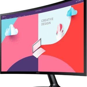 Samsung 24-Inch(59.8cm) FHD, 75 Hz Refresh Rate, 1800R Curved 1,920 X 1,080 LED Monitor, VA Panel, Slim Design, AMD Freesync, Game Mode, Flicker Free, HDMI, Audio Port (LS24C360EAWXXL, Black) - Image 3