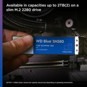 Western Digital Wd Blue Sn580 Pcie Gen 4 Nvme Ssd Internal Storage, 250Gb - Image 3