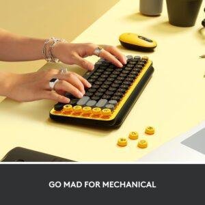 Logitech Pop Keys Mechanical Wireless Keyboard with Customisable Emoji Keys, Durable Compact Design, Bluetooth Or USB Connectivity, Multi-Device, Os Compatible - Blast - Image 4