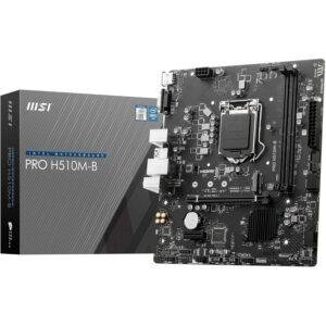 MSI PRO H510M-B Motherboard, Micro-ATX - Supports Intel Core 10th Gen Processors, LGA 1200-2 x DIMMs, 1 x PCIe 3.0 x16, USB 3.2 Gen1, 1G LAN, HDMI 1.4 - Image 1