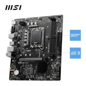 MSI PRO H610M-E Motherboard, Micro-ATX - Supports 14th/13th/12th Gen Intel Core Processors, LGA 1700 - DDR5 Memory Boost 5600MHz/MAX, PCIe 4.0 x16 Slot, M.2 Gen3 Slot - Image 3