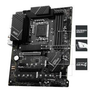 MSI PRO Z790-P WiFi DDR4 Motherboard, ATX - Supports Intel 12th & 13th Gen Core Processors, LGA 1700-55A DrMOS, DDR4 Memory Boost 5333+MHz/OC, PCIe 5.0 & 4.0 x16, 4 x M.2 Gen4, Wi-Fi 6E, 2.5G LAN - Image 3