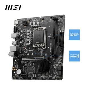 MSI PRO B760M-E Motherboard, Micro-ATX - Supports 14th/13th/12th Gen Intel Core Processors, LGA 1700 - DDR5 Memory Boost 5600MHz, PCIe 4.0 x16 Slot, M.2 Gen4 Slot - Image 3