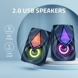 Artis S21 2.0 Channel Stereo USB Multimedia Speaker (Black) (5W RMS Output) - Image 3