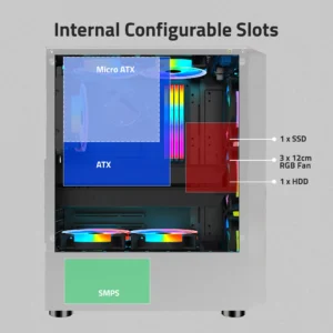 Artis G8322W Computer Gaming Cabinet - Image 4