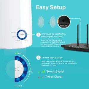 TP-Link TL-WA850RE Single_Band 300Mbps RJ45 Wireless Range Extender, Broadband/Wi-Fi Extender, Wi-Fi Booster/Hotspot with 1 Ethernet Port, Plug and Play, Built-in Access Point Mode, White - Image 4