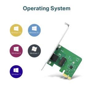 TP-LINK TG-3468 Gigabit PCI Express Network Adapter - Green, 32-bit 10/100/1000 Mbps RJ45 Port, IEEE 802.3X Flow Control, Win 11/10/8.1/8/7/Vista/XP, PCIe Ethernet Card - Image 3