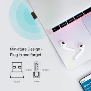 TP-Link Archer T2Ub Nano Ac600 USB 2.0 Wi-Fi Bluetooth 4.2 Desktop USB Adapter|Dual Band Wireless 600 Mbps|Plug and Play|Supports Windows 11/10/8.1/8/7 for WiFi,Windows 11/10/8.1/7 for Bluetooth - Image 5