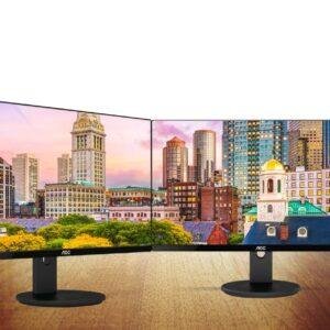 AOC 22E2H 21.5" FHD IPS Monitor | 1920 x 1080 Resolution | HDR Mode | 3-Sided Frameless Design | Low Blue Mode | HDMI & VGA Connectivity l Wall Mount l Split Screen for Multi-Tasking - Image 4
