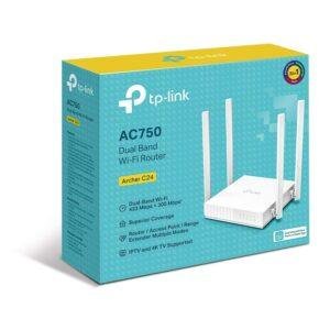 TP-Link Archer C24 AC750 Mbps Dual-Band, WiFi Wireless Router | Multi Mode | 4 Antennas | Ipv6 Supported | Parental Controls | Guest Network | Smooth HD Streaming, White - Image 4