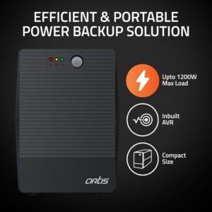 Artis 2000VA Line Interactive UPS for Personal/Gaming Computers, Desktop PCs, Laptops, Routers, Networking Devices and Gaming Consoles with 16A Input Plug. - Image 2