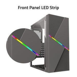 Artis G8206 Computer Gaming Cabinet Support Full ATX, Micro ATX & ITX Motherboard with RGB LED Strip - Image 5