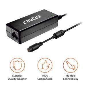 Artis 65Watt Universal Laptop Adapter with 8 Interchangeable Connector pins (Power Cord Included) Compatible with USB Type C/Dell/HP/Lenovo/ASUS/Acer/Samsung/Compaq/IBM/Toshiba - Image 5