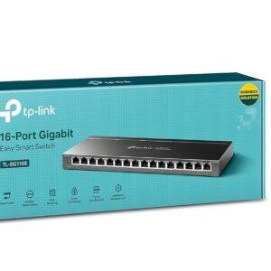 TP-Link 16 Port Gigabit Switch | Unmanaged Pro | Plug & Play | Fanless | Desktop/Wall-Mount | Durable Metal Casing | Support QoS, IGMP Snooping and Link Aggregation (TL-SG116E) - Image 3