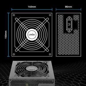 VIP 450R12 Pro SMPS Computer Power Supply Unit 120mm Smart Temperature Control Fan Supports The Latest ATX 12V Intel & AMD Platforms, Hi-Pot Tested (Black) - Image 5