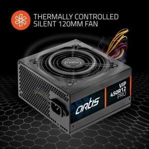 VIP 450R12 Pro SMPS Computer Power Supply Unit 120mm Smart Temperature Control Fan Supports The Latest ATX 12V Intel & AMD Platforms, Hi-Pot Tested (Black) - Image 3